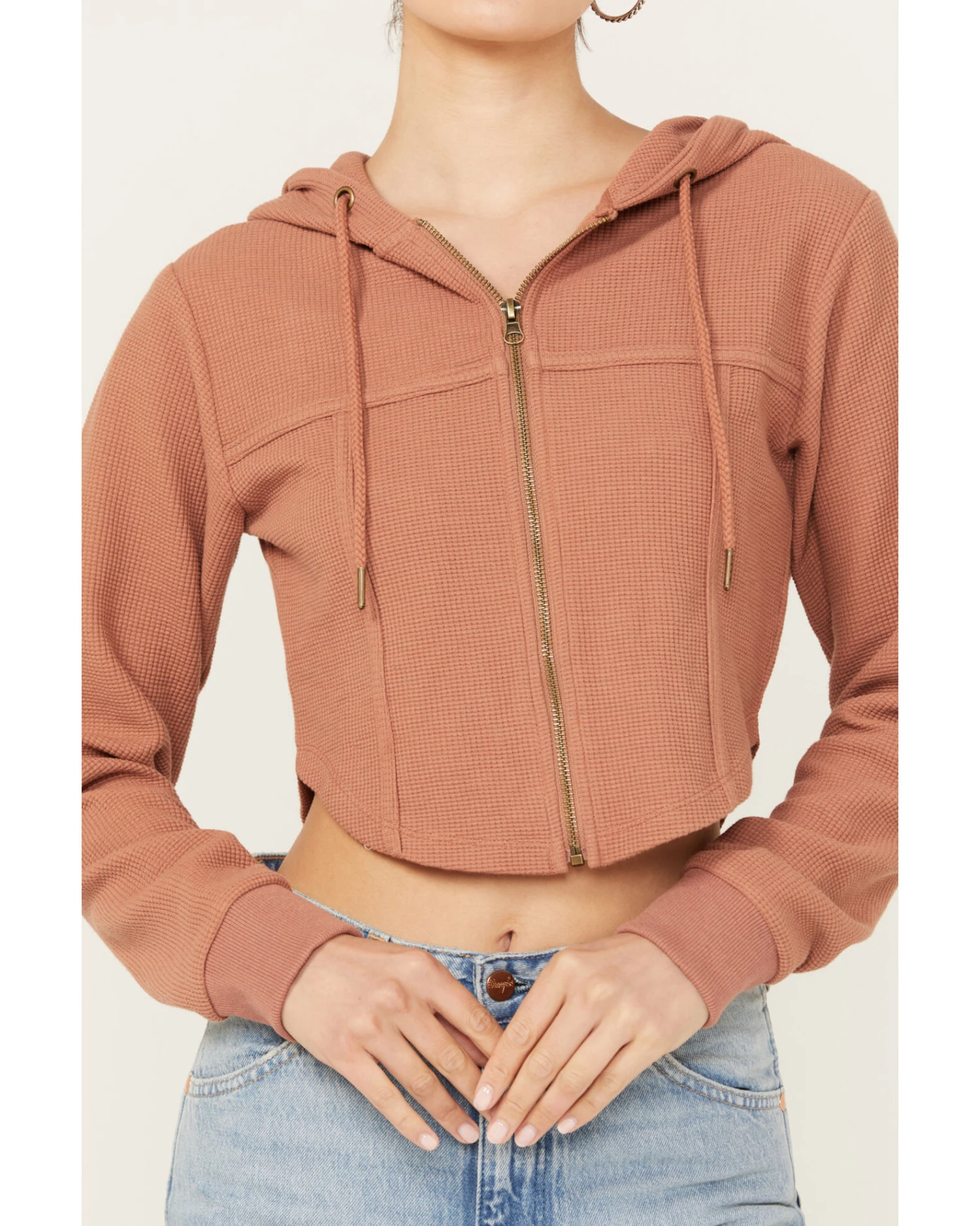 Cleo + Wolf Women's Corset Cropped Hoodie - Image 4