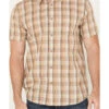 Cody James Men's Anderson Plaid Print Short Sleeve Button-Down Western Shirt