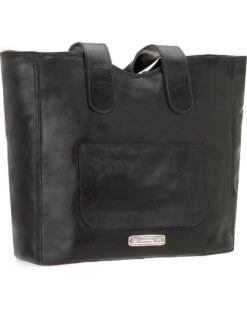 American West Black Mojave Canyon Large Zip Top Tote