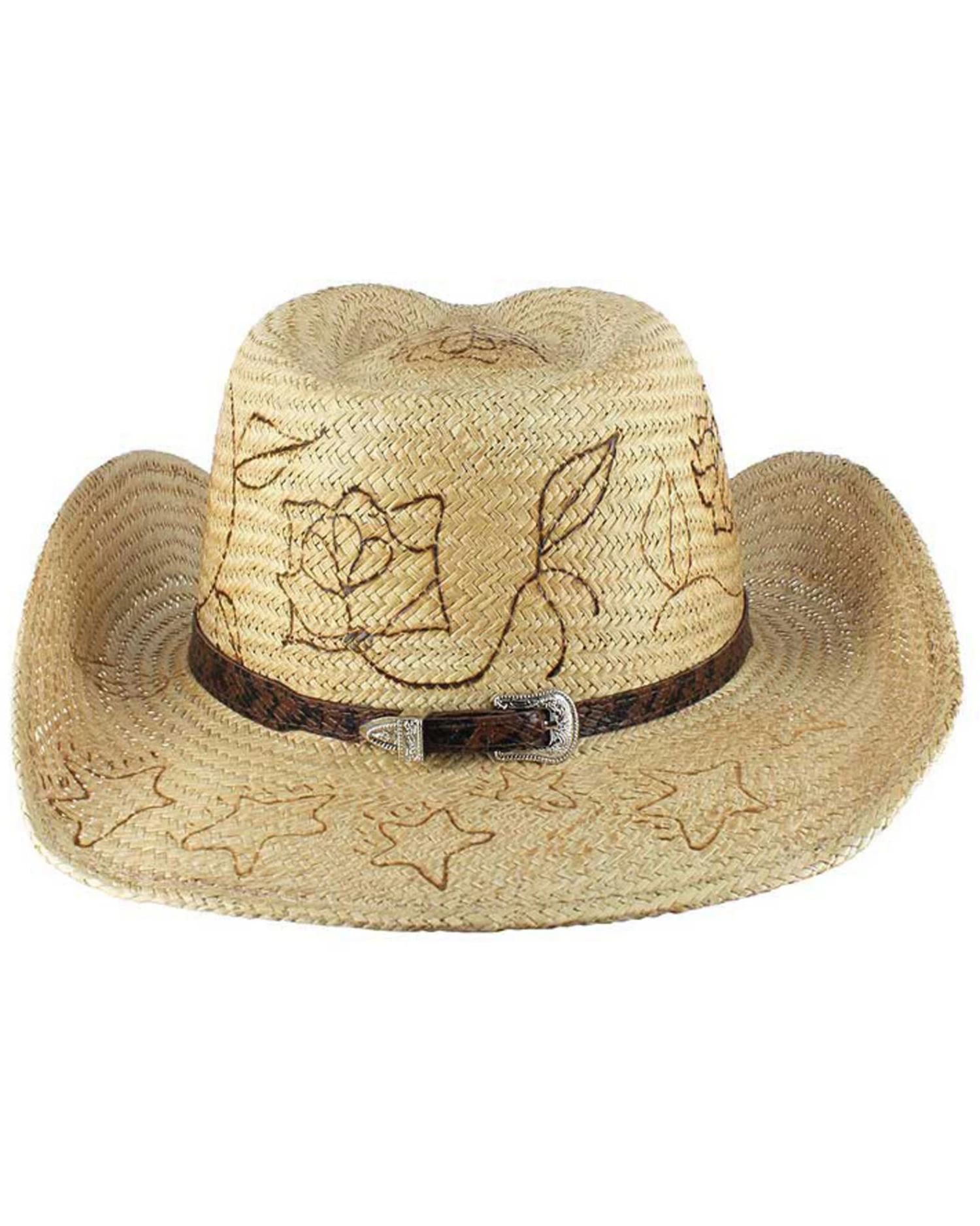 Shyanne Women's Floral Branded Straw Hat - Image 5